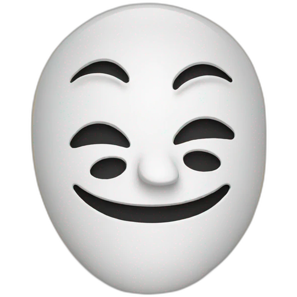 smile face and sad mask emoji