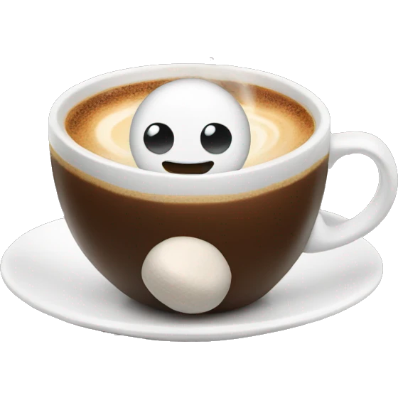 coffee with marshmallows emoji