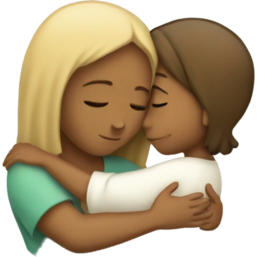 Girl hugging Jesus emoji