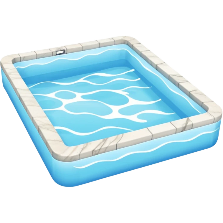 Outdoor white marble pool emoji