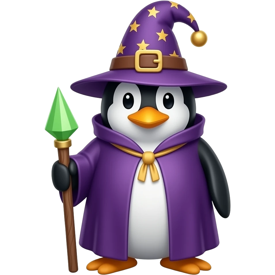 Penguin Wizard emoji