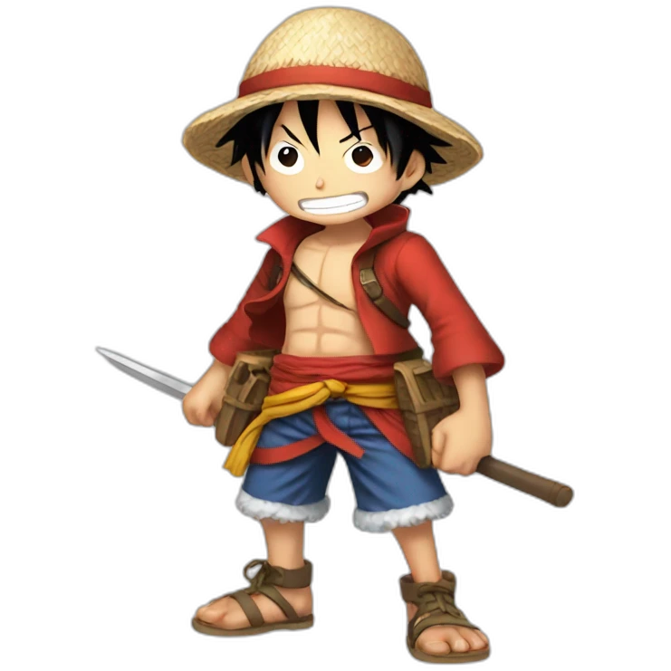 Mini luffy au combat emoji