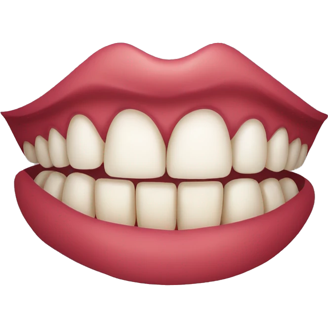 Mouth with very large veneers emoji