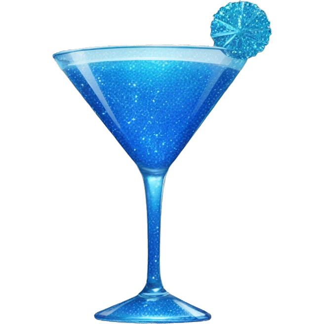 Blue sparkle cocktail emoji