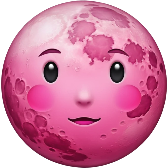 a pink full moon without the facial features emoji