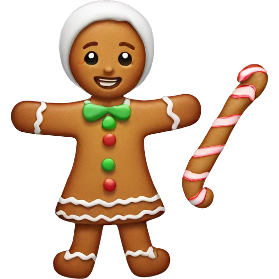 Gingerbread cookie girl  emoji