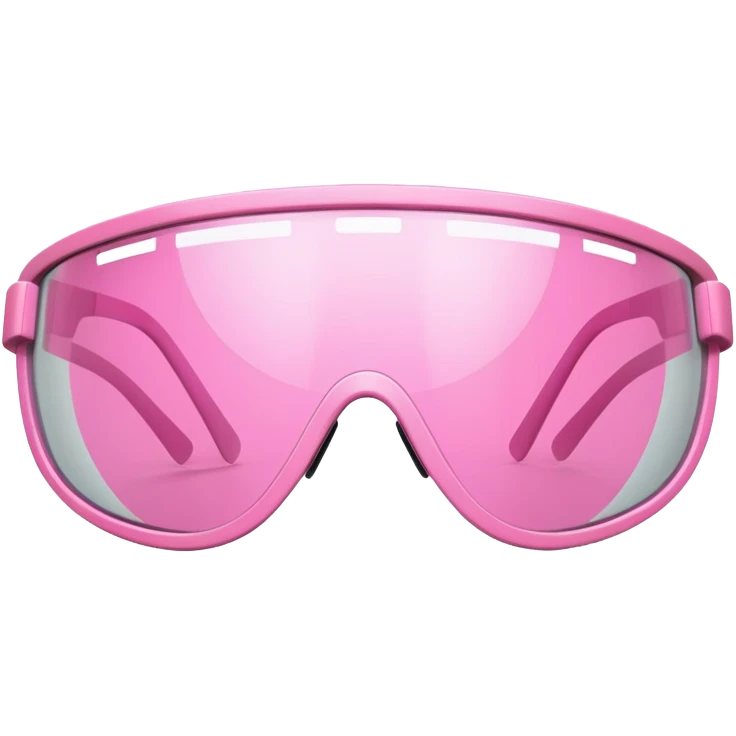 overbuilt pink shield visor glasses, extremely substantial construction, bold Y2K era style emoji