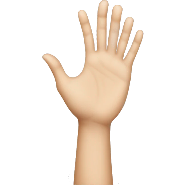 white woman hand raised emoji