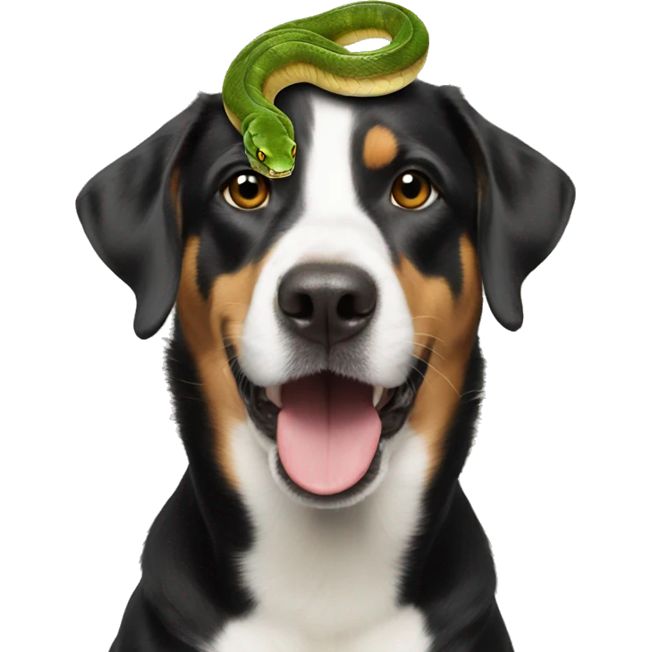 snake on a dogs head emoji