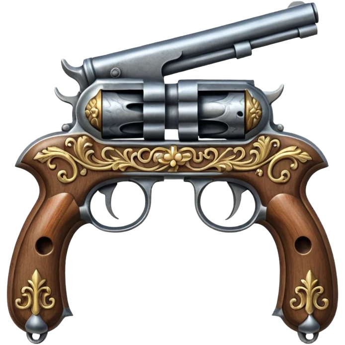 2 flintlock pistols forming an x emoji