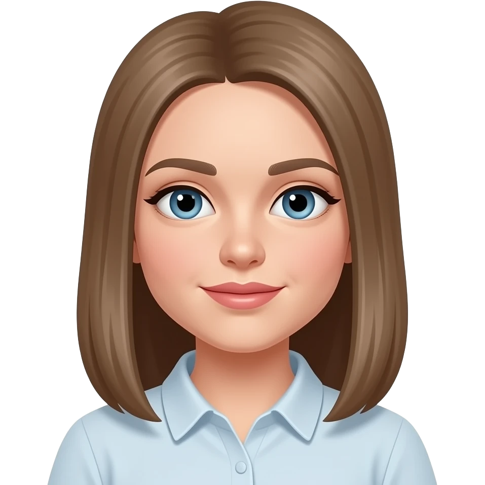 Menina branca de cabelo liso emoji