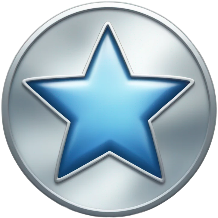 blueish platinum coin with a star on it emoji