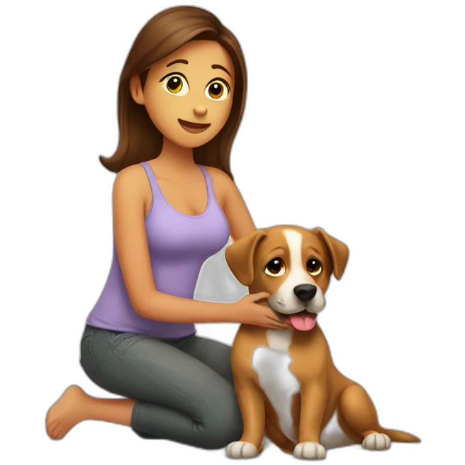 Embarazada con perro emoji
