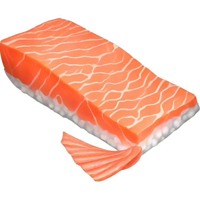 Slab of raw salmon with skin emoji