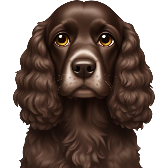 Chocolate cocker spaniel emoji