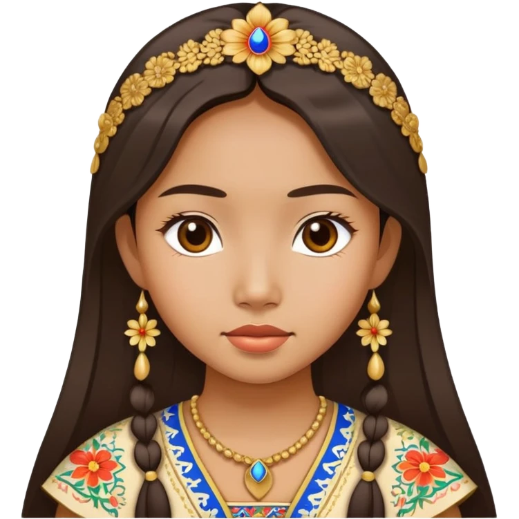 Asian girl in Filipino dress emoji