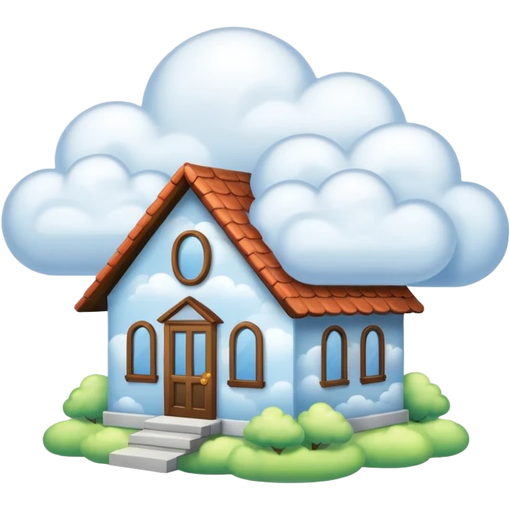 house made of clouds material  emoji