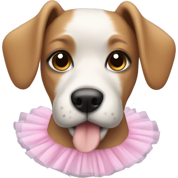 Dog wearing tutu emoji