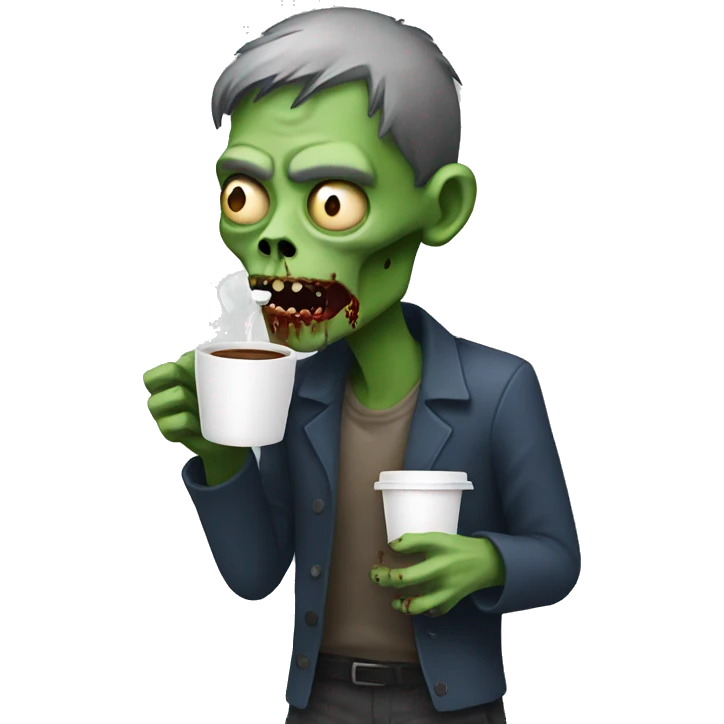 zombie drinking coffee emoji