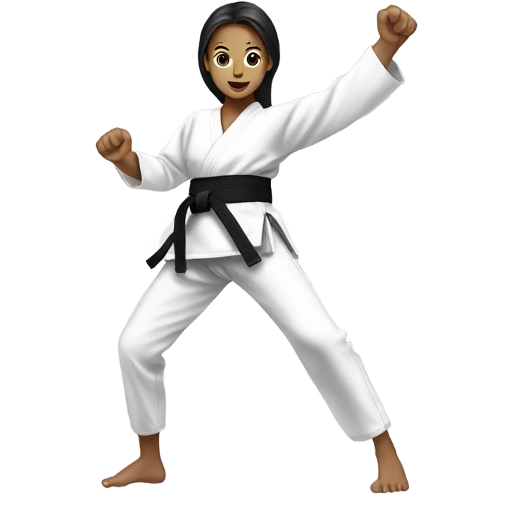 Taekwondo girl doing her pomsae emoji
