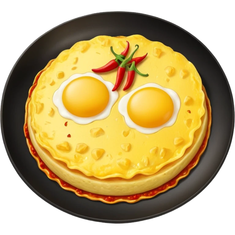 omelette with chili emoji