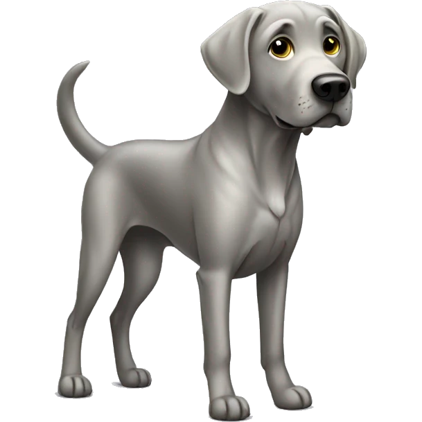 Silver Labrador standing emoji