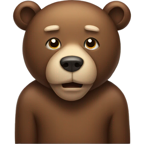Tired bear emoji