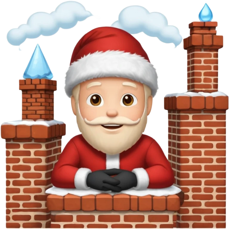 Cristmas male sit down on a chimney emoji