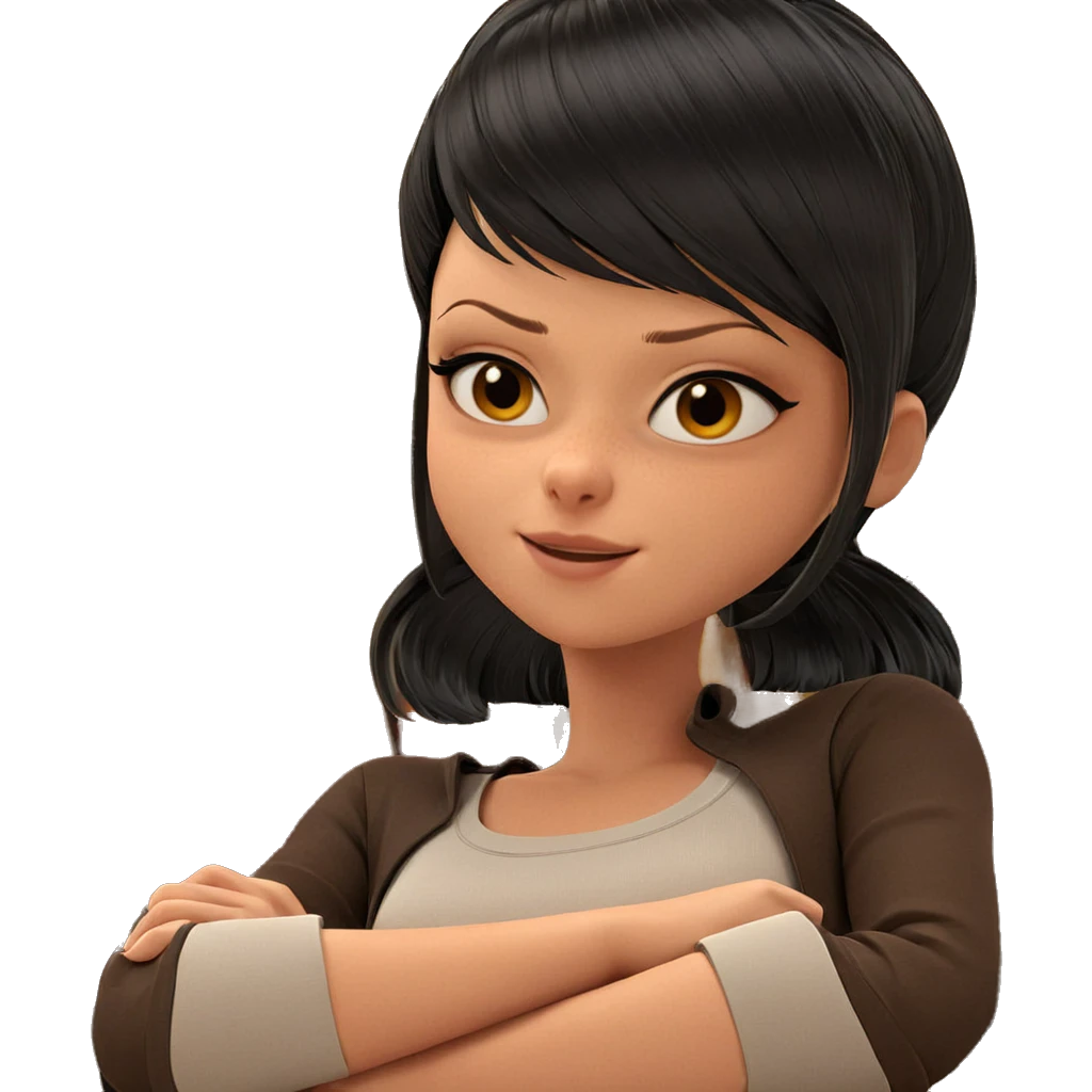 smiling girl in library emoji