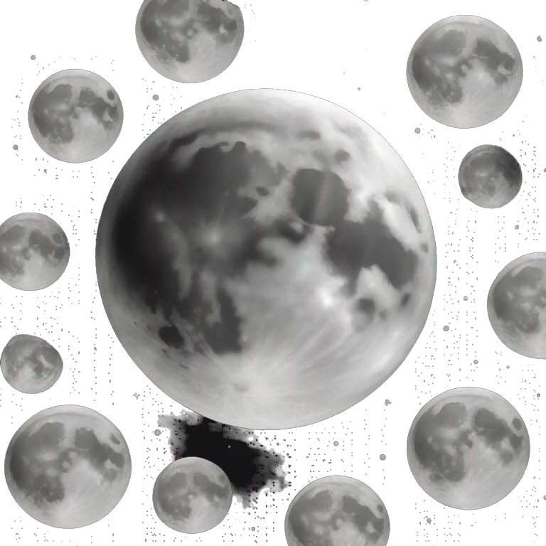 Moon black emoji