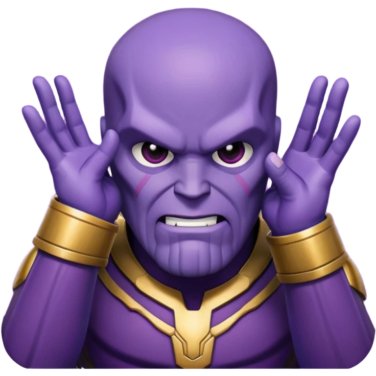 Thanos snapping fingers while playing Squid Game emoji