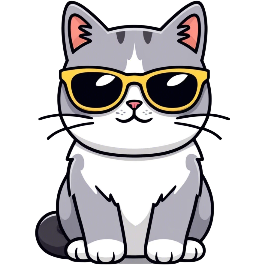 Cat with sunglasses emoji