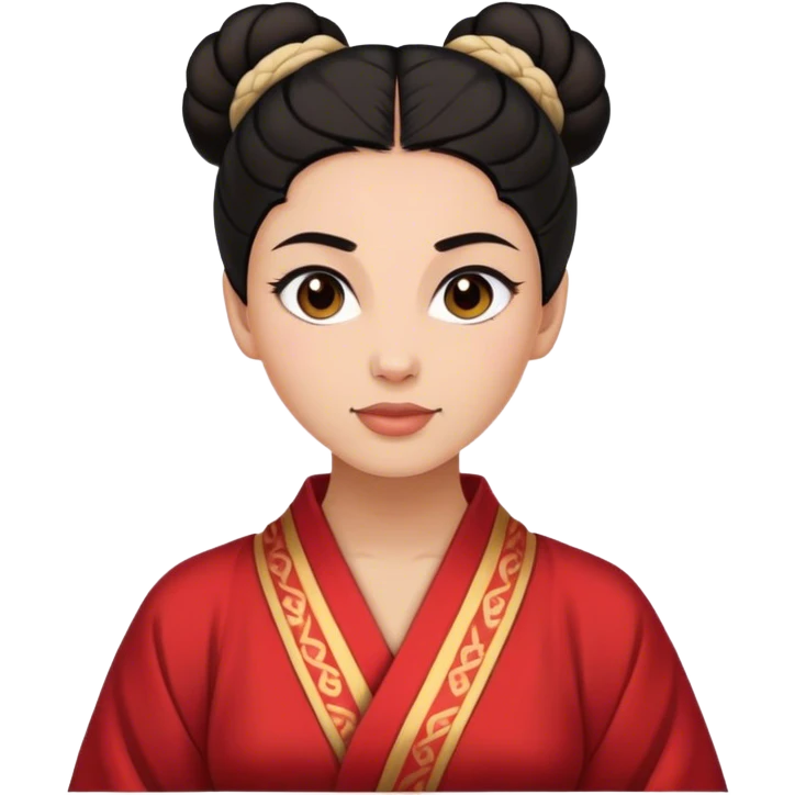 Cinematic Realistic Timeless Mulan Portrait, featuring a serene and confident Mulan with intricately detailed, natural light skin and precisely styled dark hair in a traditional bun. Her expression is calm and assured, and her simple, traditional robe is rendered with realistic textures and delicate, natural folds that catch the light beautifully. The portrait is illuminated by soft, ambient light that creates a natural, radiant finish and subtle glowing outline, perfectly capturing her enduring beauty and quiet strength in a timeless, realistic manner. emoji