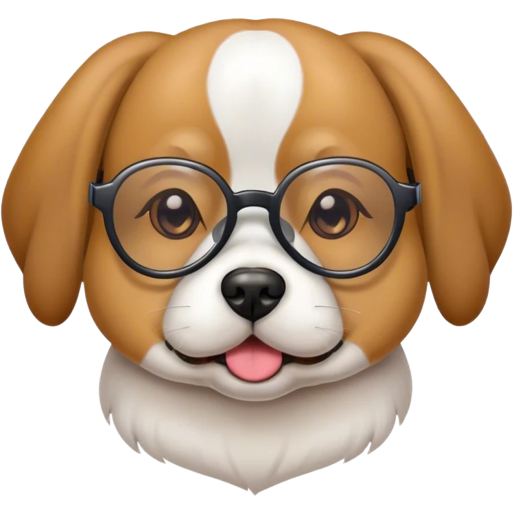 Dog wearing ah glasses  emoji
