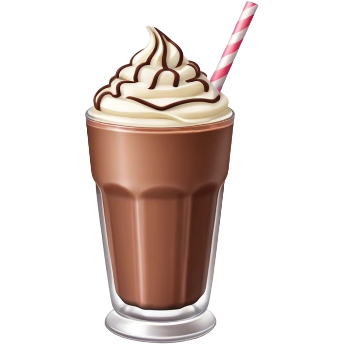 Chocolate milkshake emoji