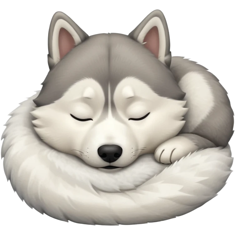 husky dog sleeping  emoji