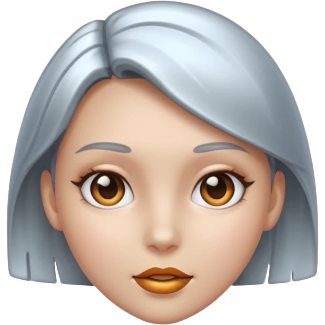 metal skin colored girl emoji