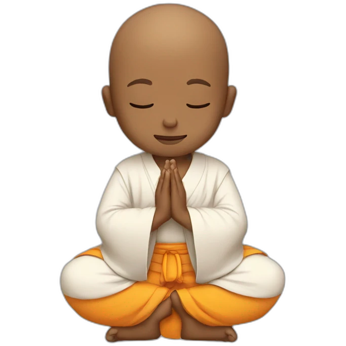 a monk that praying in yoga style emoji