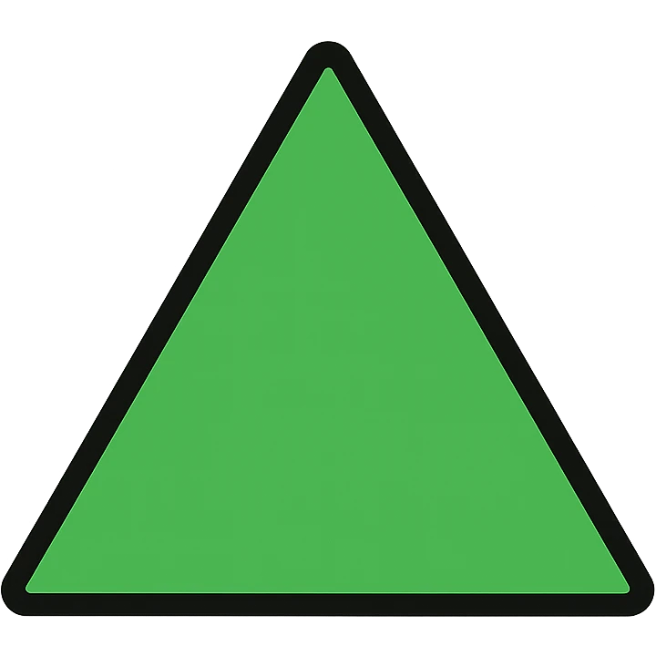 a green triangle emoji