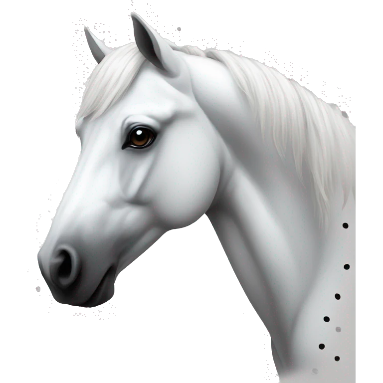 White Horse With black dots on the skin  emoji