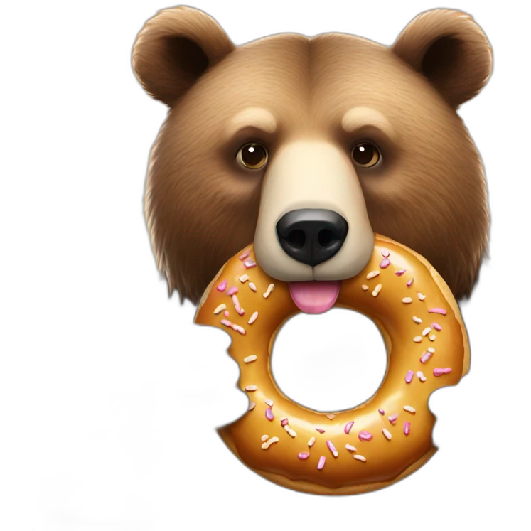 bear eating an donnut emoji
