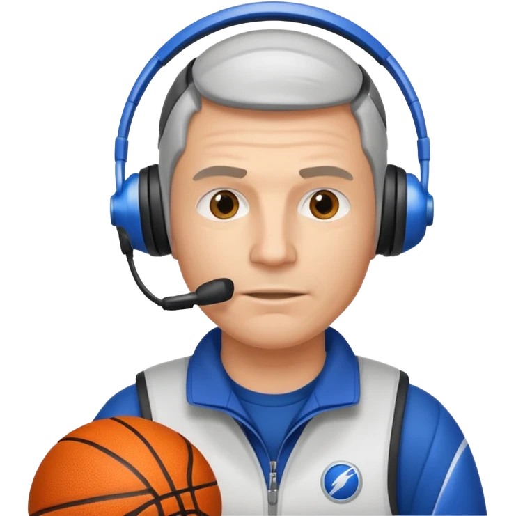 basketball coach on arocket emoji