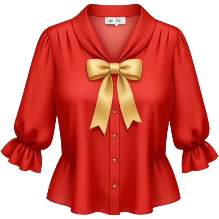 red blouse with ribbon emoji