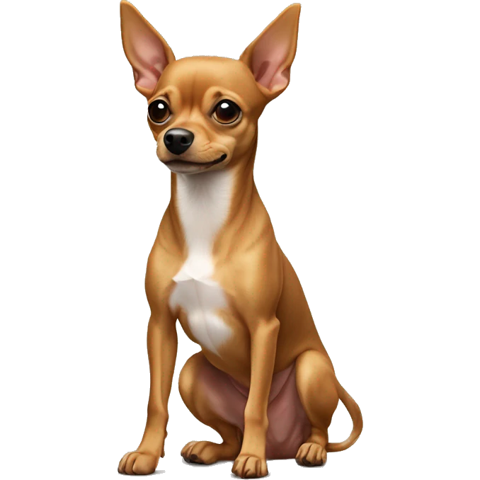 Small light brown Miniature Pinscher mix Azawakh mix Chihuahua  emoji
