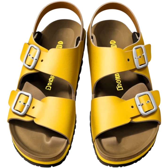 Yellow Birkenstock sandals emoji