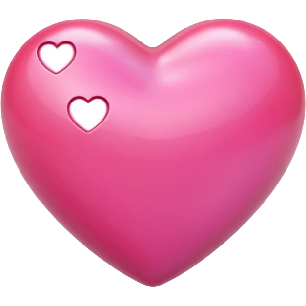 Apple-style 3D emoji of a shiny pink  heart, smooth and glossy surface, simple and elegant design, no background. emoji