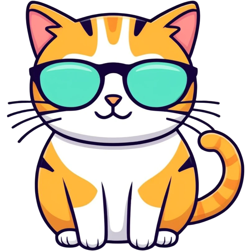 Cat with sunglasses emoji