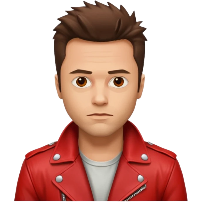 Tyler Durden, wearing red jacket emoji