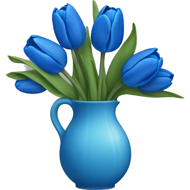 Blue tulips emoji