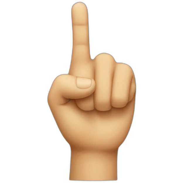 hand with 1 finger up emoji